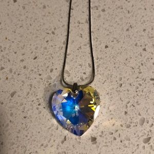 Swarovski heart pendant.